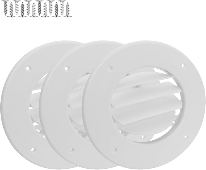 1-Pack 6.5" RV Ceiling Vent Cover Replacement, 3 Pack, Polar White by XGGYA