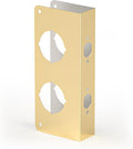 Door Knob Reinforcement Plate, Polished Gold, Fits 1-3/4" Doors, 2-3/8" Backset by NAUBEA