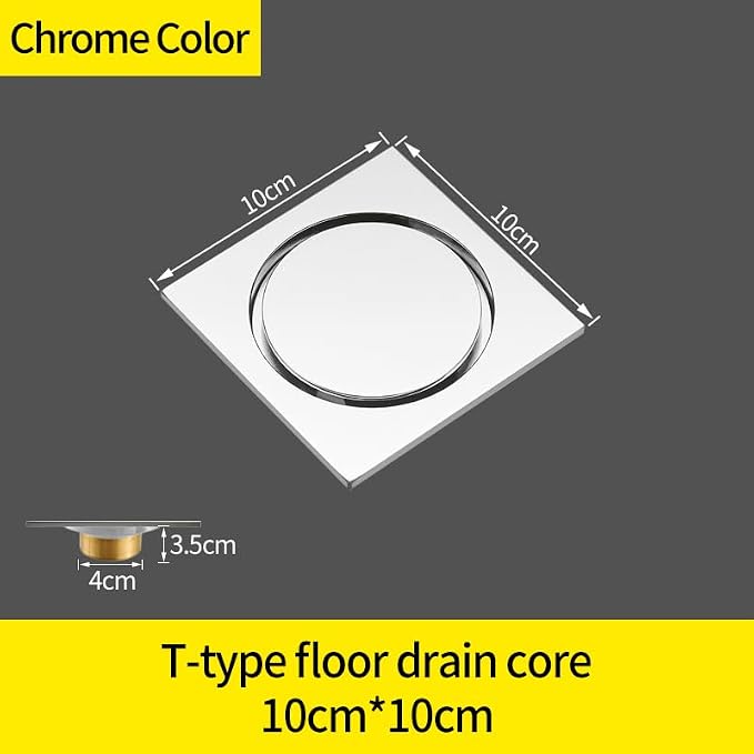 1pc Silver Square Floor Drain 10 * 10cm - Image 2