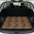 Brown Leopard Camping Trunk Mat 29"x39" by Mintulipy