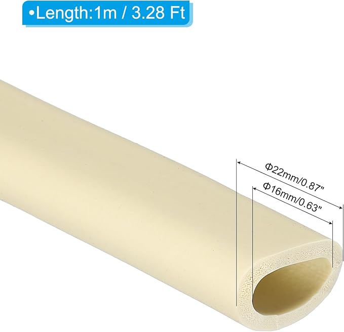 PATIKIL 16mm ID x 22mm OD x 1m Long Pipe Insulation Foam Tube, Pipe Cover Wrap - Image 2
