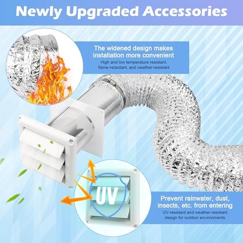 4 IN Dryer Vent Kit-Dryer Vent Hose Connector Wall Ducting Kit - Image 4