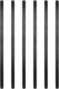 6 Pack 3/4" × 60" Pre-Cut Black Metal Pipe, Industrial Steel Fits Standard by GeilSpace