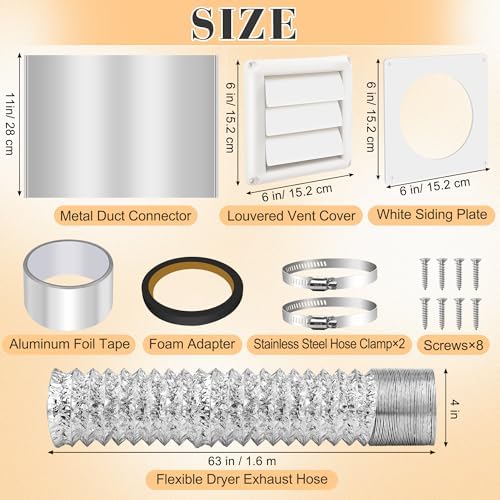 4 Inch Dryer Vent Kit Through Wall - Image 2