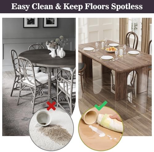 6'×9' No Spill Floor Mat, Easy Care Plastic Area Rug Protector Cover - Image 2