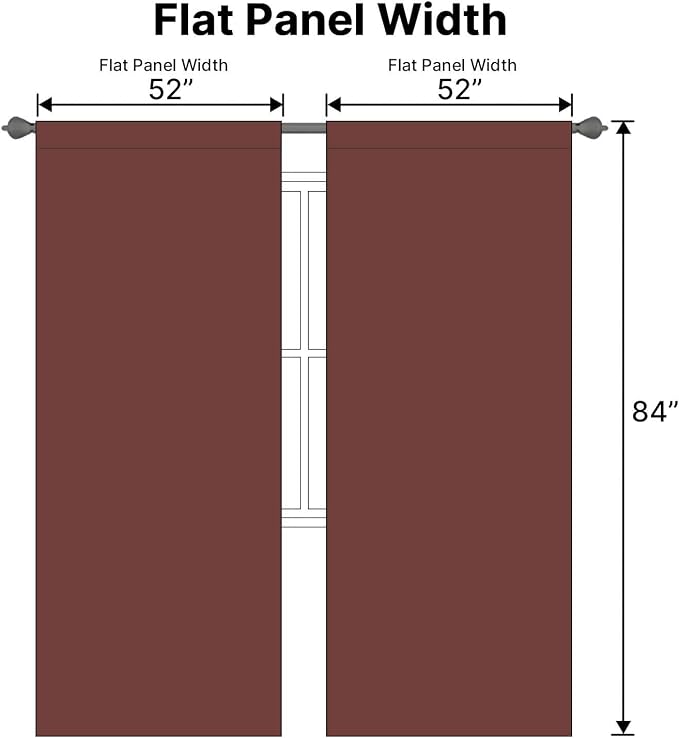 H.VERSAILTEX Blackout Curtains Thermal Insulated Window Treatment Panels Room - Image 7