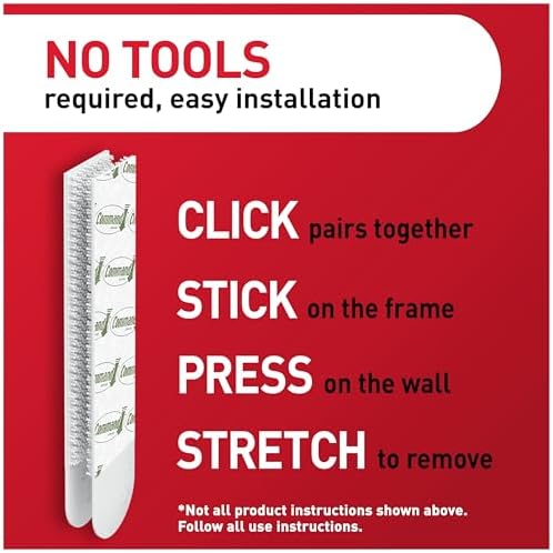 Command 15 lb Large 120 Pairs Picture Hanging Strips, Damage-Free Hangers - Image 6