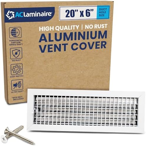 20" x 6" Duct Hole Adjustable Vent Cover by ACLAMINAIRE