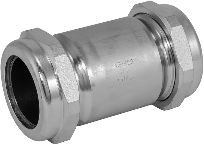 Eastman 5 Inch Long Pattern Compression Coupling, 1-1/2 Inch IPS, Galvanized by EZ-FLO