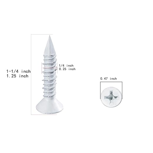 WenSilon 1/4" x1-1/4 White Concrete Screw Anchor White Flat Head - Image 2