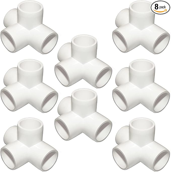 1-1/4“ Tee PVC Fitting 4 Way Elbow Connector, Furniture Grade 90 Degree Elbow by ANPTGHT
