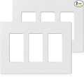ELEGRP 3-Gang Screwless Decorative Wall Plates, Mid-Size Unbreakable by ELEGRP%7CELEGROUP