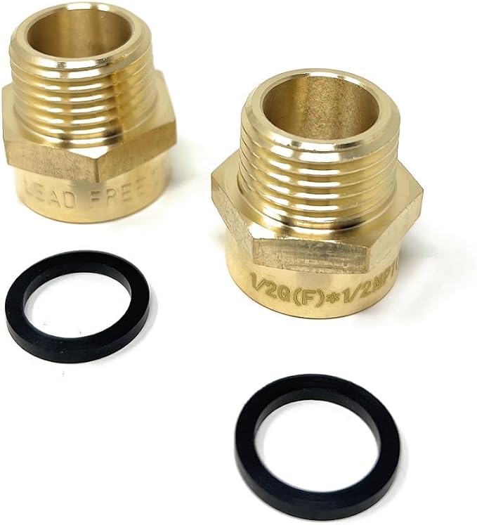 Cascada Lead-Free 1/2" G Thread Female to NPT Male Adapter | Brass Pipe Fitting by CascadaShowers