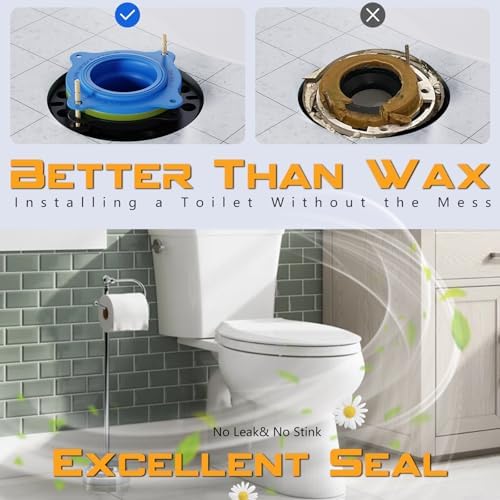 Wax-Free Toilet Seal for 3 and 4 Inch Drains, 1 Pack - Image 5