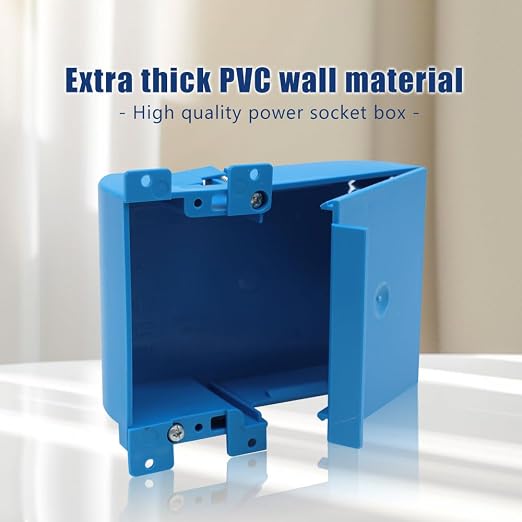 1-Gang Blue Shallow Work Box, 18 cu in, 12 Pack | Features Old Work Outlet Box; - Image 2