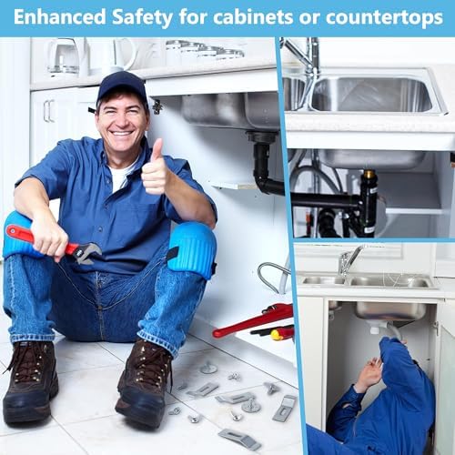 Enhon Undermount Sink Clips Kit 60 Pack, Sink Mounting Brackets, Heavy Duty - Image 6