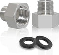 Joywayus 1/2"G Female to 3/8"G Male Thread Pipe Fitting Nickel Plated Copper by Joywayus