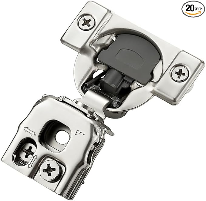 Soft Close Hinges for Kitchen Cabinet Hinges, 1 Inch Overlay, 20 Pack | 10 Pairs by Ravinte