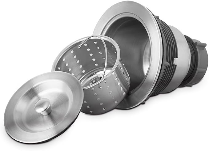 Serene Valley 3-1/2-inch Kitchen Sink Strainer Assembly, 304 Premium Stainless - Image 3