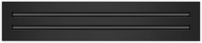BUILDMART - 20x4 Modern AC Vent Cover - Decorative Black Air Vent - Standard by TexasBuildmart