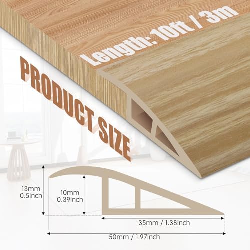 Floor Transition Strip Door Threshold 118" Floor Transition Reducer Trim on The - Image 2