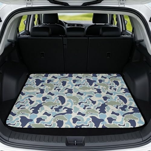ELEQIN Fish Camo, Car Trunk Mat, All Weather Cargo Liner Trunk Protection by ELEQIN