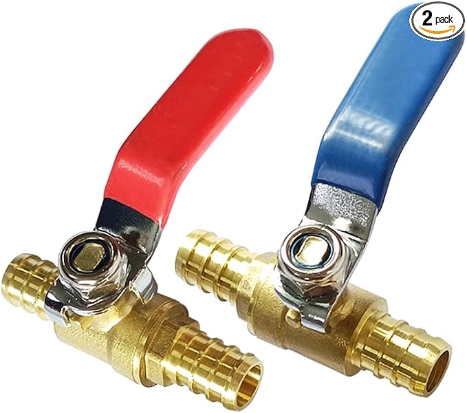 Uenede Brass 1/2 Inch PEX Ball Valve, Pipe Crimp Fitting by Uenede