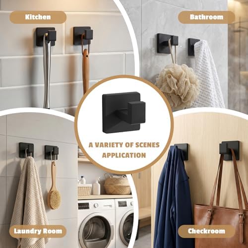 5-Pieces Matte Black Bathroom Accessories Set, 24 Inch Bath Towel Bar Set - Image 7