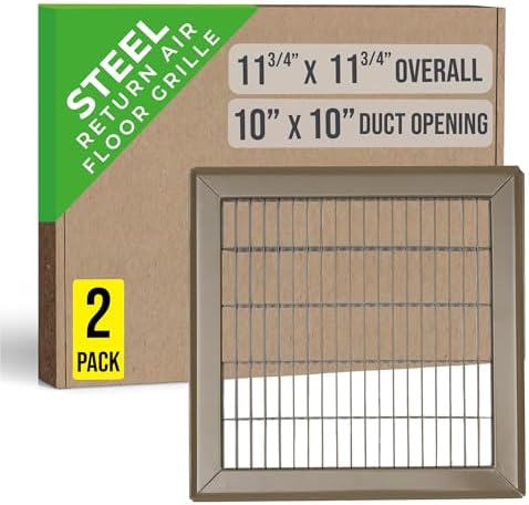 Fits 10x10 Duct Opening | Return Air Floor Grille by Handua | Walkable Vent by Handua