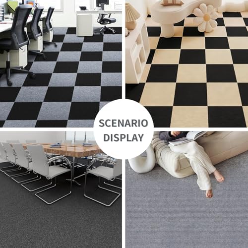 24 * 24in Peel and Stick Carpet Tiles, Self Adhesive Floor Squares - Image 7