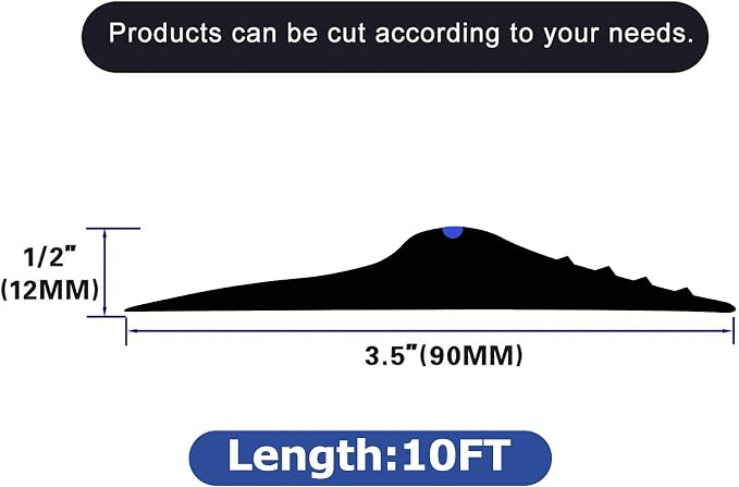 ToLanbbt 10Ft/3.05M Universal Garage Threshold Seal Strip - Image 2