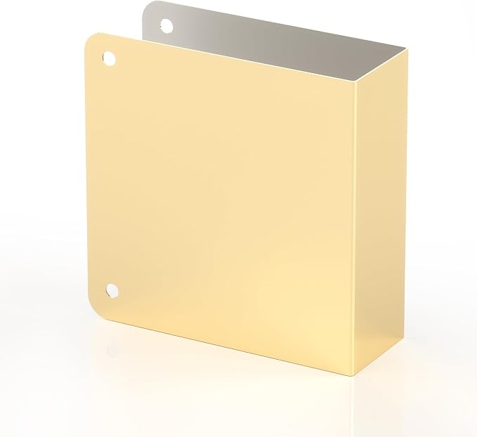 Door Knob Reinforcement Plate, Polished Gold, Fits 1-3/4" Doors, Door Lock and - Image 4