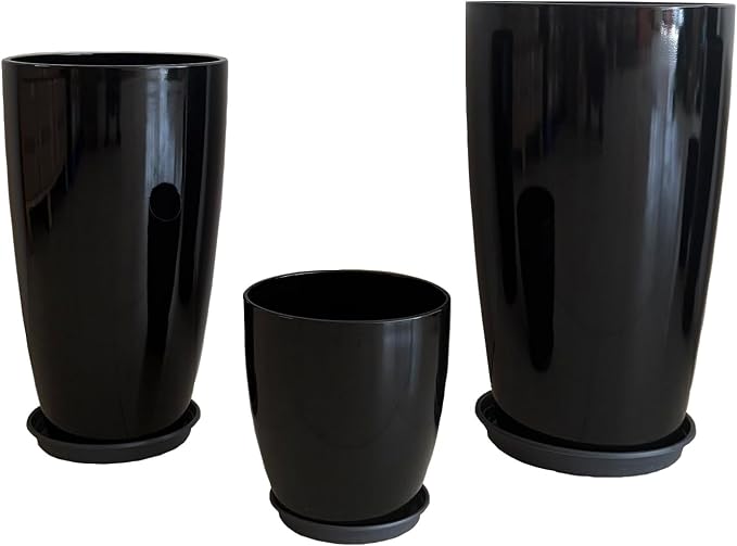 24/21/11 Inch Tall Planter Pots Garden Plastic Planters by MinCHI257