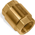Brass Check Valve 3/4" NPT Thread Female One Way Backflow Preventer by Metalandbrassco