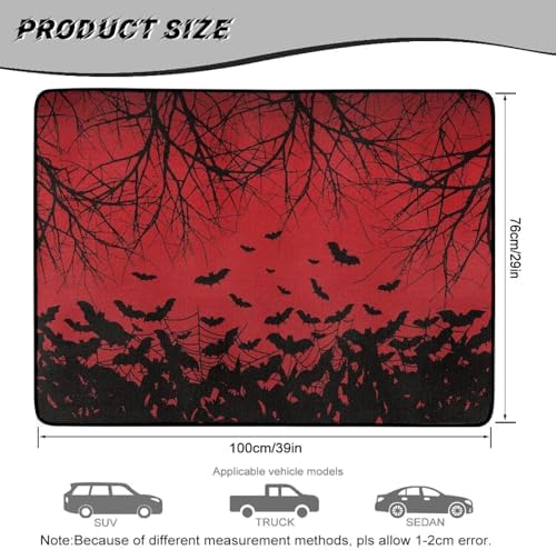 Blood Bat Waterproof Car Trunk Mat 29"x39" - Image 7