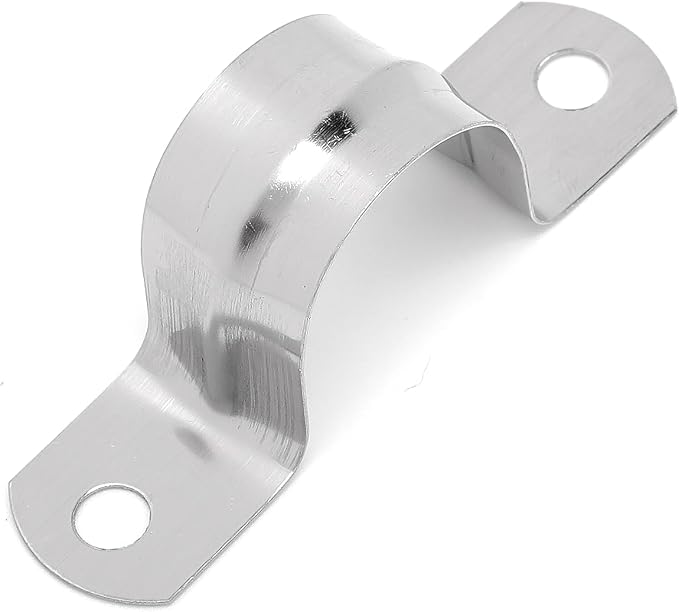 25PCS M25 304 Stainless Steel Rigid Pipe Strap Two Hole Cable Strap u Bracket - Image 5