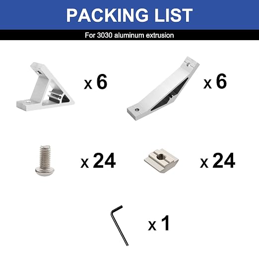 12pcs 3030 45/135 Degree Corner Bracket Connector 3030 Extrusion Hardware - Image 3