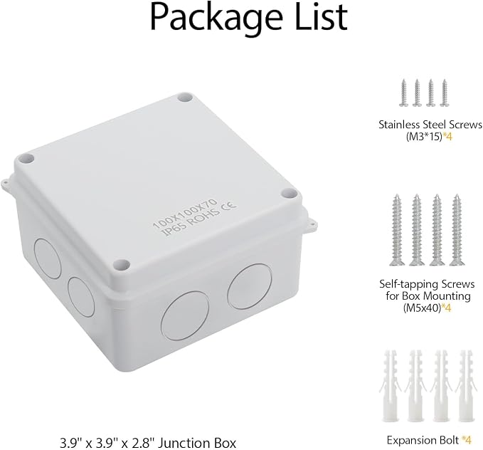 ABS Plastic Dustproof Waterproof IP65 Junction Box Universal Electrical Project - Image 9