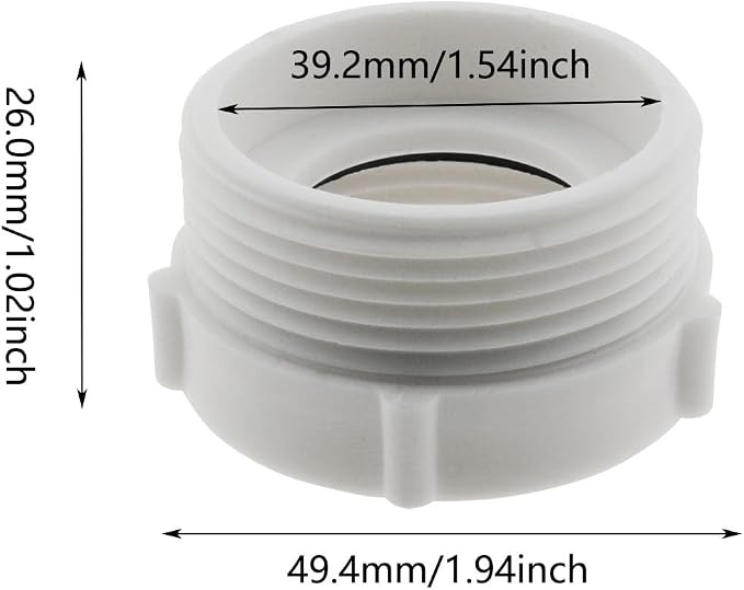 2PCS 1-1/4 to 1-1/2 Inch Sink Drain Adapter Female NPT to Male NPT Reducer - Image 2