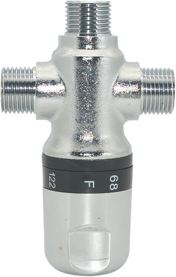 Thermostatic Mixing Valve, Solid Brass- Golden Thermostatic Shower Valve - Image 4