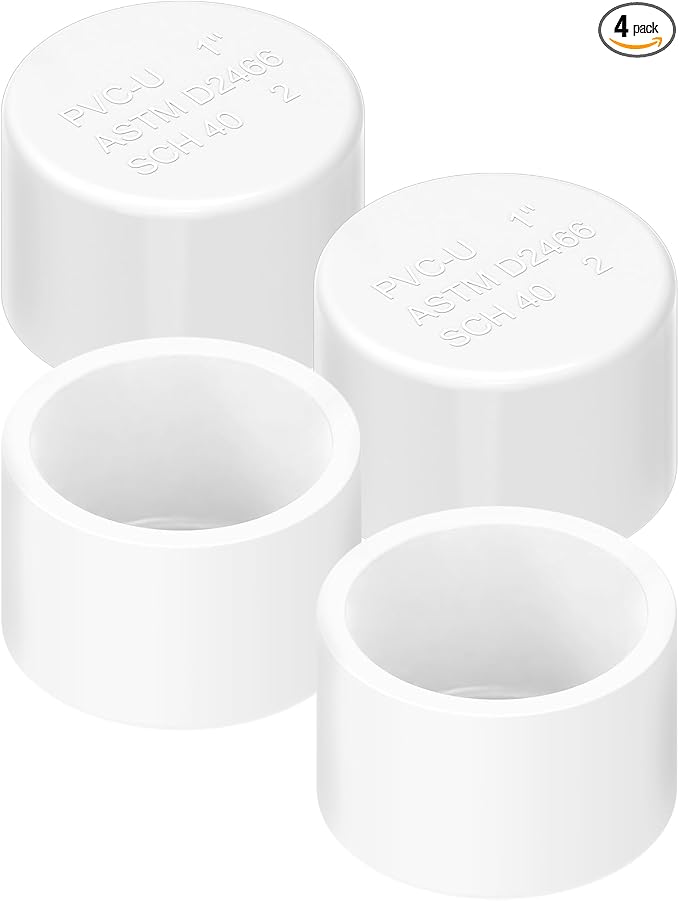 1 Inch PVC Cap, Fits Standard SCH40 1" PVC Pipe Fittings, Garden & Furniture by Unknown