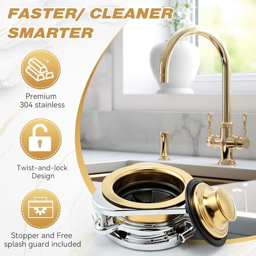 Garbage Disposal Flange Kit, Fit 3 1/2" Sink Drain Hole - Image 5