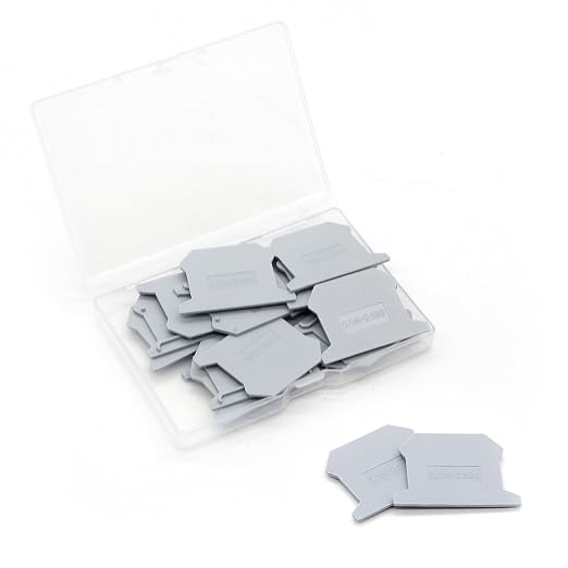 20Pcs D/UK-2.5BG End Cover for DIN Rail Mounted Terminal Block | 20Pcs by GUETNEU