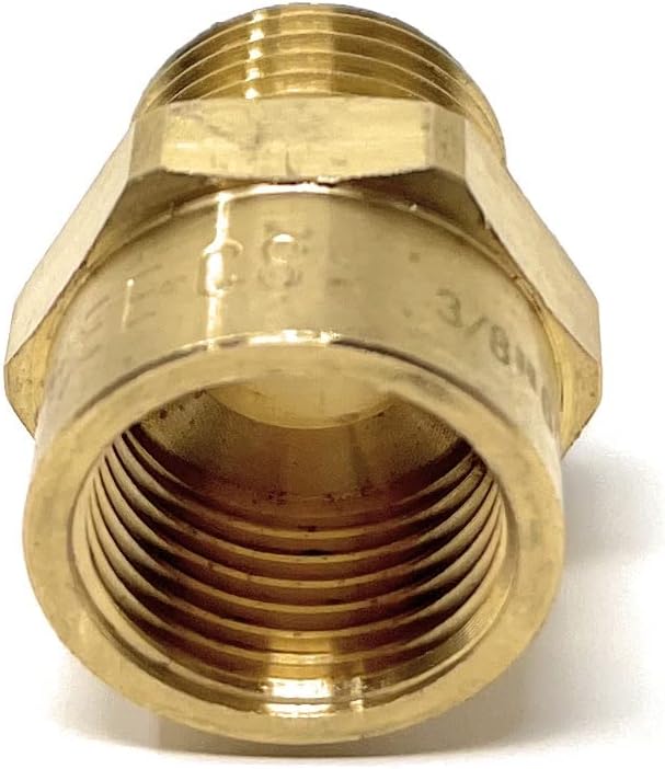 Cascada 3/8" G Thread Female to NPT Male Adapter Lead-Free | Brass Pipe Fitting - Image 5