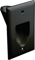 DATA COMM Electronics 45-0001-BK 1-Gang Recessed Low Voltage Plate Pass Through by DATACOMM