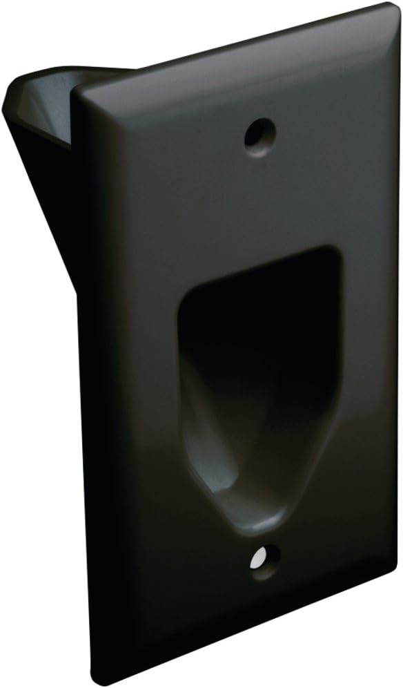 DATA COMM Electronics 45-0001-BK 1-Gang Recessed Low Voltage Plate Pass Through by DATACOMM