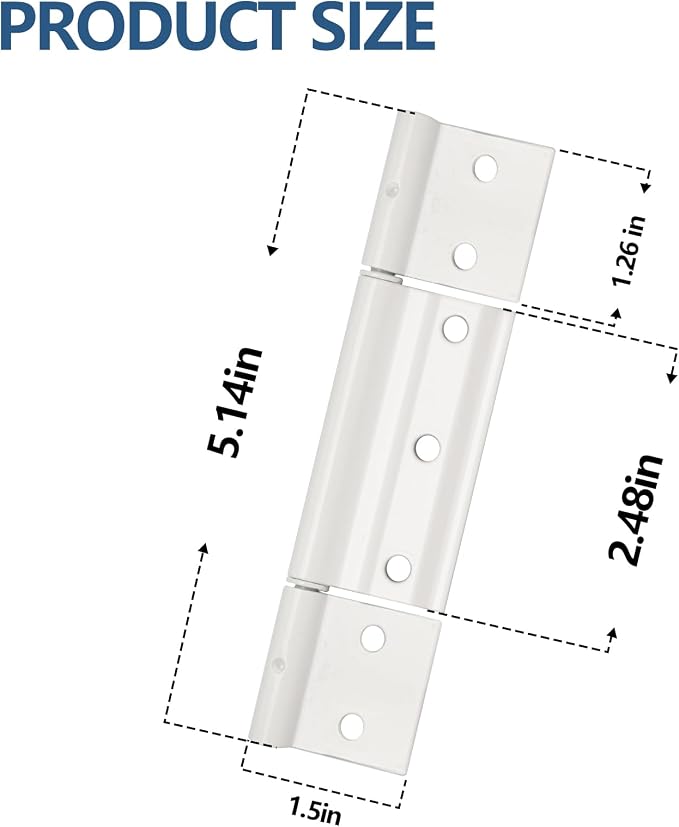 Replacement for Screen Doors Hinge fits for White Aluminum 1/8 in Larson - Image 3