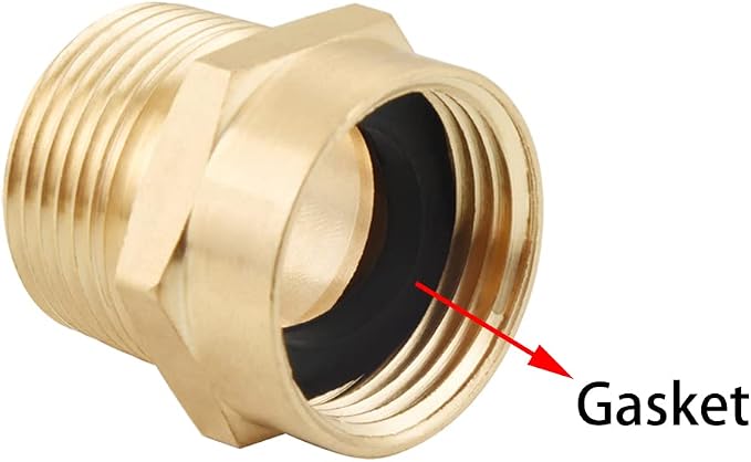 2 Pack 3/4" G Female Thread to US 3/4" NPT Male Thread Pipe Fitting, Brass Pipe - Image 3