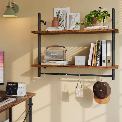 Bestier 31" Industrial Pipe Wall Shelf - Image 6