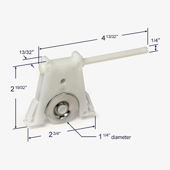 2 Pair Gliding Screen Door Roller Assembly Fits - Image 2
